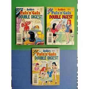 Vintage 1997 Archie's Pals n Gals Double Digest Comics Lot Issues 25 26 27 Set 3